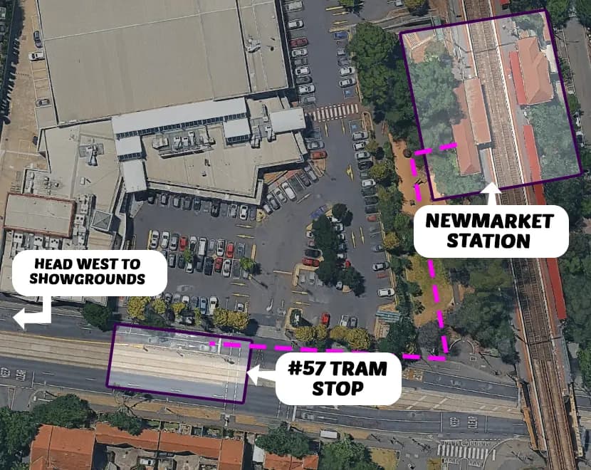 Location map guide of Newmarket Station